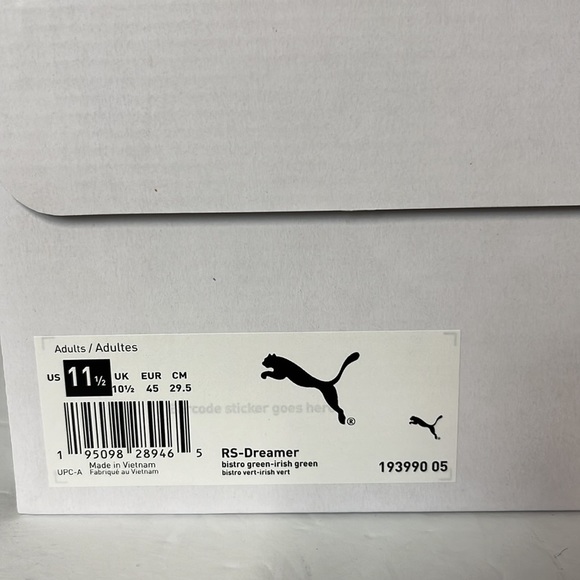 Puma RS-Dreamer x J. Cole Bistro Green 193990-05. Vet 1 - Picture 12 of 17